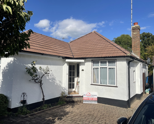 exterior painting work completed in Reading by The Roofing Company and new roof